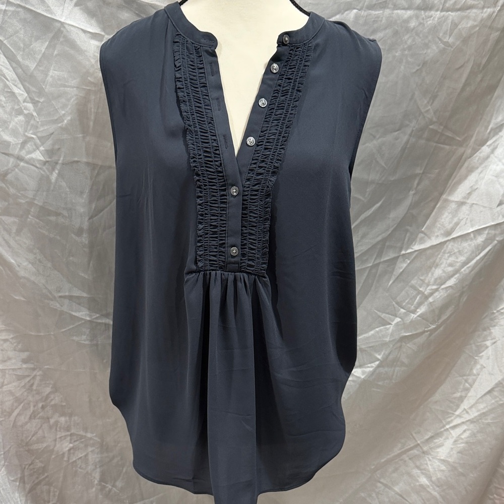 LOFT Dark Gray Sleeveless Blouse